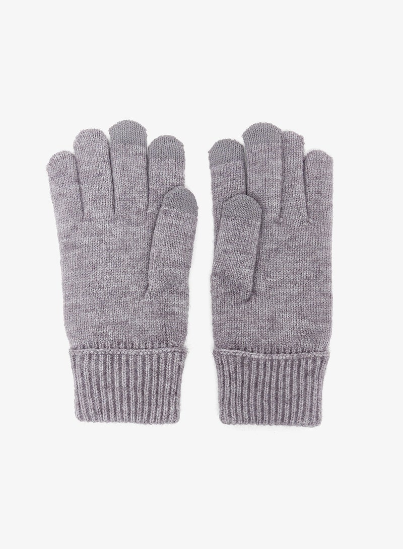 Ginger Textured Knitted Gloves - Image 2