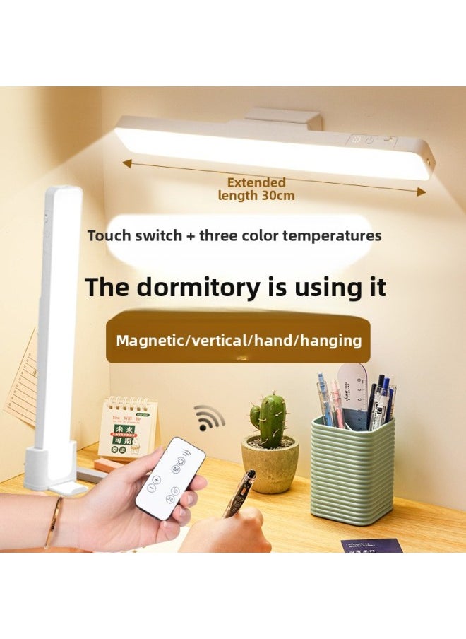 Generic Dormitory Magnetic Suction Light LED Rechargeable Study Light Eye Protection Table Lamp Bedroom Bedside Light Emergency Light Night Light Cool Light-Specifications:30cm 26 Lamp Beads ]-Power:Charging Type 1200 MA + Vertical Base  - Image 2