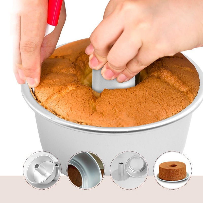 Bezall 6 Inch Angel Food Cake Pan with Removable Bottom, Aluminum Round Tube Pan Chiffon Cake Mold Baking Tin - Image 5