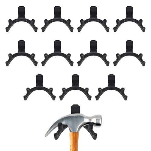 LITGURU Tool Hook for Lifetime Shed Accessories 12 Pcs ABS Storage Shed Hooks for Electric Hand Gardening Tools Does Not Work on Horizontal Siding Sheds Black - Image 1