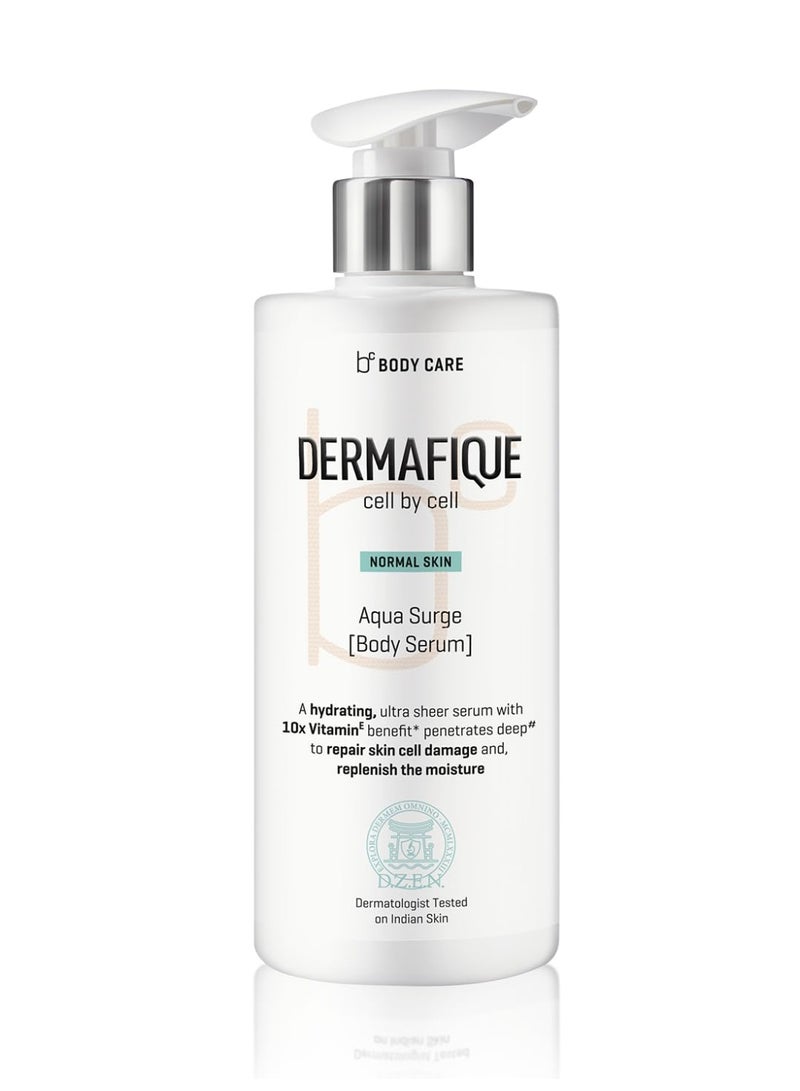Dermafique Aqua Surge Body Lotion for Winters – 300ml | Protects Against UV Action | 10x Vitamin E Benefits, Glycerine, Shea Butter| Repairs Skin Cell Damage | Dermatologist Tested on Indian Skin - Image 1