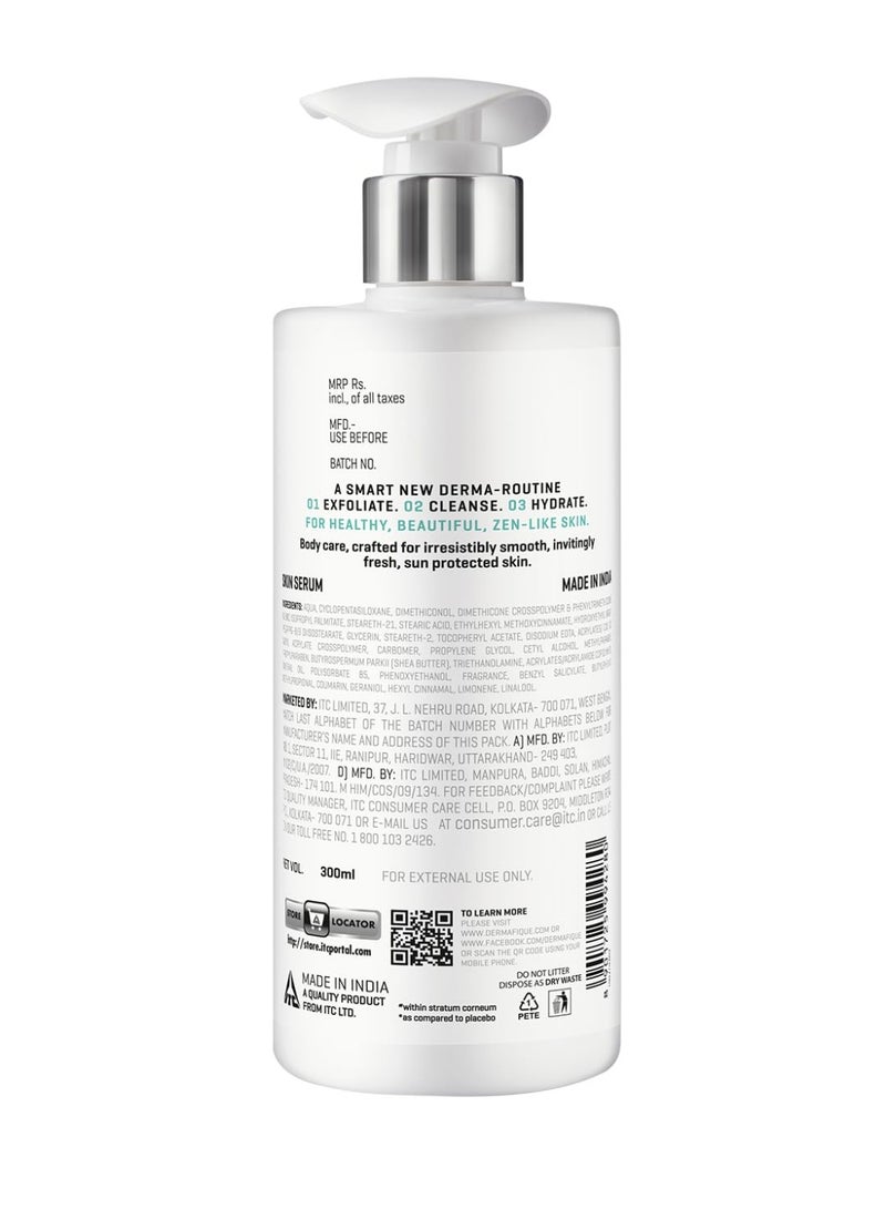 Dermafique Aqua Surge Body Lotion for Winters – 300ml | Protects Against UV Action | 10x Vitamin E Benefits, Glycerine, Shea Butter| Repairs Skin Cell Damage | Dermatologist Tested on Indian Skin - Image 2