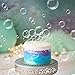Lotus Mann 54Pcs Clear Flat Bubble Cake Decorations For Under Sea Party Favors Childrens Party Supplies Ocean Baby Shower Mermaid Bubble Cupcake Toppers - Image 3