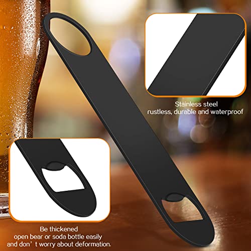 Raiten 20 Pack Flat Bottle Opener Bulk 7 Inch Stainless Steel Beer Bottle Opener Heavy Duty for Men Women Bar Kitchen Restaurant Bartender Party Supplies(Black) - Image 4