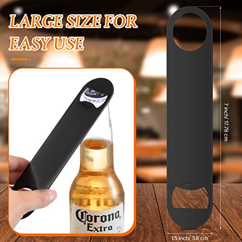 Raiten 20 Pack Flat Bottle Opener Bulk 7 Inch Stainless Steel Beer Bottle Opener Heavy Duty for Men Women Bar Kitchen Restaurant Bartender Party Supplies(Black) - Image 2