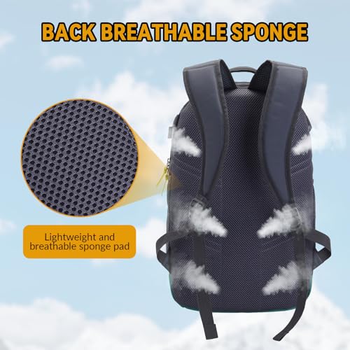 Bseash 35L Basketball Backpack Large Sports Bag with Separate Ball compartment, for Basketball Soccer Volleyball Swim Gym Travel (Black) - Image 5