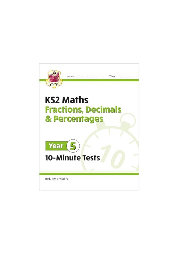 اختبارات الرياضيات الجديدة في KS2 لمدة 10 دقائق: الكسور، العشرية والنسب المئوية للسنة 5 مثالية للتعويض - Image 1