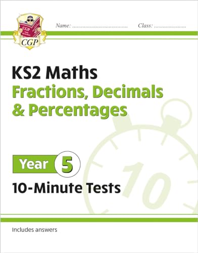 اختبارات الرياضيات الجديدة في KS2 لمدة 10 دقائق: الكسور، العشرية والنسب المئوية للسنة 5 مثالية للتعويض - Image 1