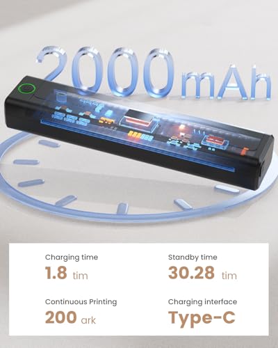 NEWYES Portable Thermal Printer Inkless Printer Wireless Connectivity Business Travel Home Education Use - Image 3