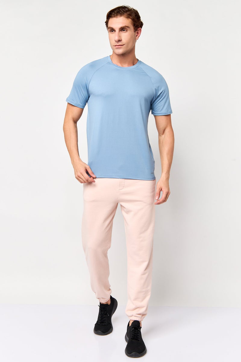 MOTION Men Sportswear Fit Short Sleeve Training T-Shirt, Dusty Blue - Image 2