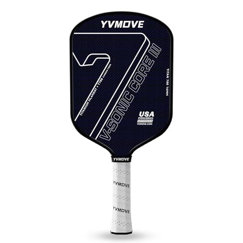 YVMOVE Pickleball Paddle with T700 Raw Carbon Fiber Surface & 16mm STR-Core Power Polymer Core, Premium Pickle Ball Racket Designed for Ultimate Spin & Consistency, USAPA Approved - Image 1