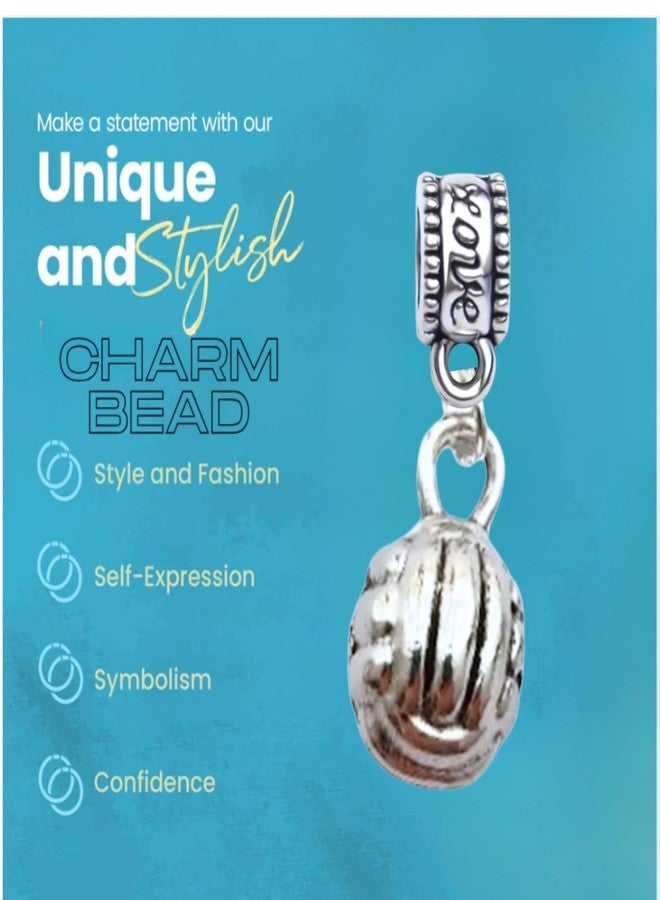 Sportybella Volleyball Charm Bead - Silver-Plated Dangle Charm for Sports Lovers - Compatible with Pandora, Troll, Chamilia & European Bracelets - Volleyball Jewelry & Accessories - Gift for Players & Fans - Image 4
