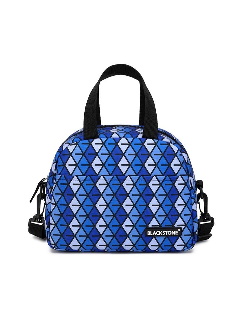 BLACKSTONE School Lunch Bag Luxury Design for Kids, Multipurpose School Lunch Bag for Boys Girls Teens MNL52 Blue  - Image 1
