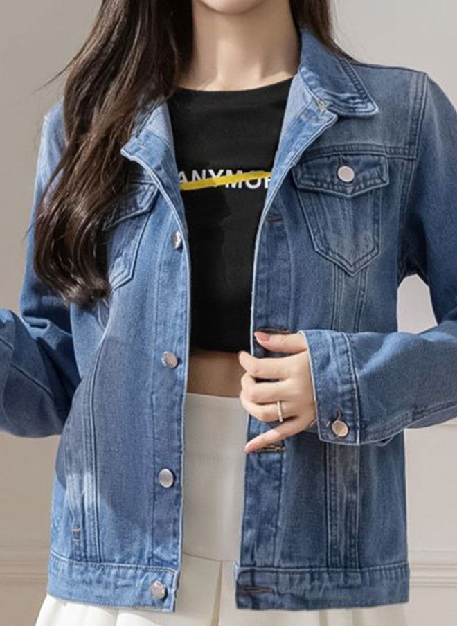 YUNIQEE جاكيت جينز أزرق للنساء - Image 2