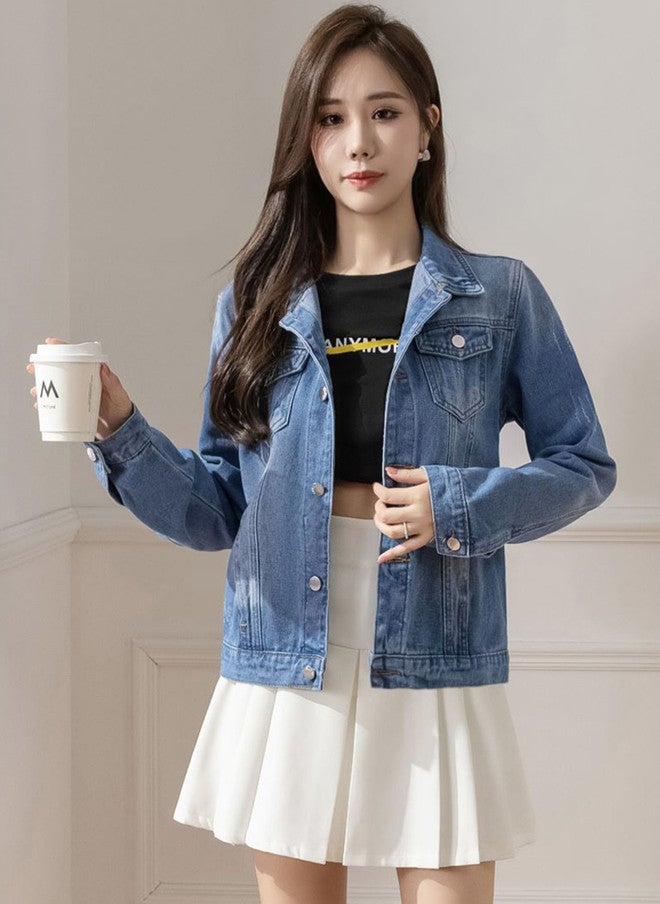 YUNIQEE جاكيت جينز أزرق للنساء - Image 1