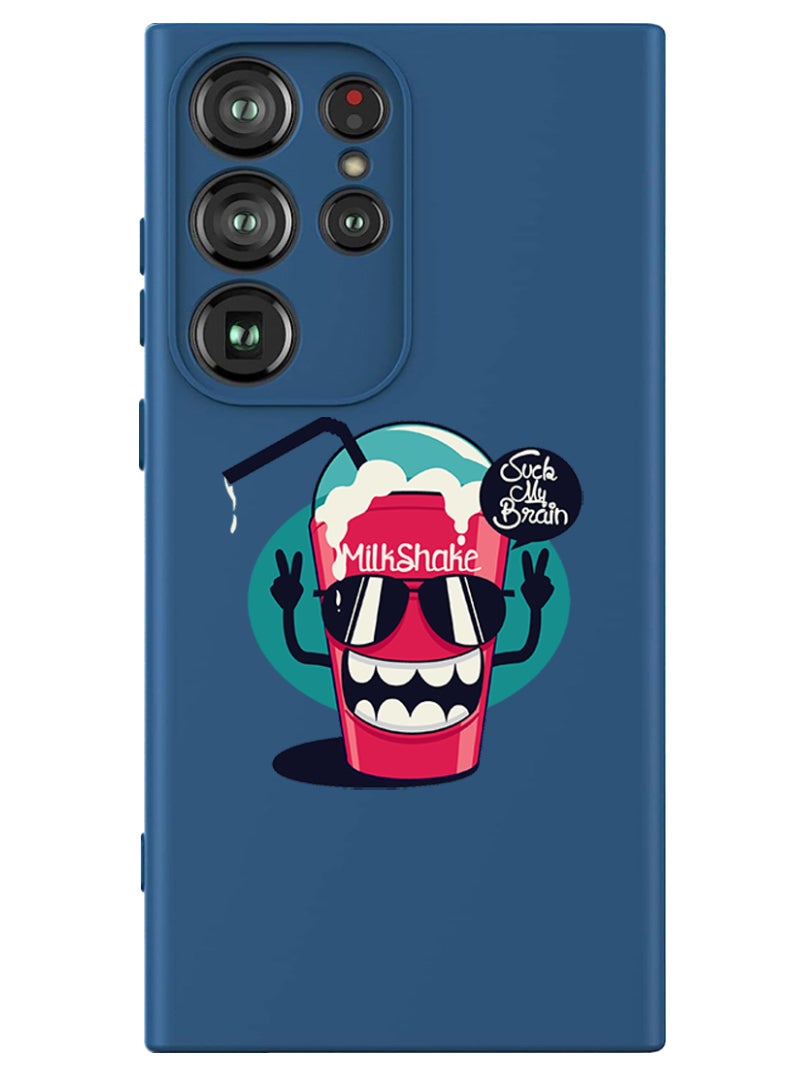 Theodor Protective Slim Fit Case Liquid Silicone Cover with Full Body Protection Anti-Scratch Shockproof Case For Samsung Galaxy S24 Ultra (Blue) - Brain Milkshake - Image 1