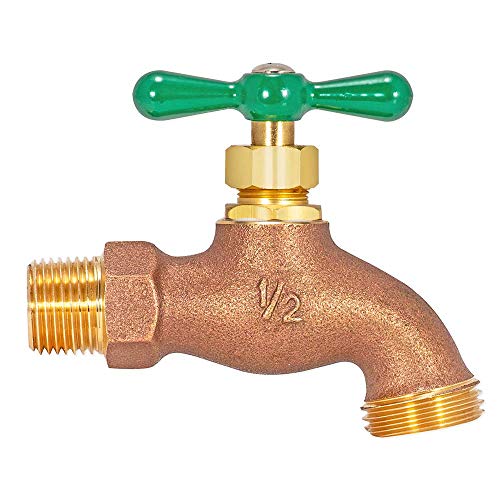 Eastman Heavy Pattern Hose Bibb, 1/2 in MIP x 1/2 in MHT, Outdoor Brass Faucet for Irrigation, 48628 - Image 2