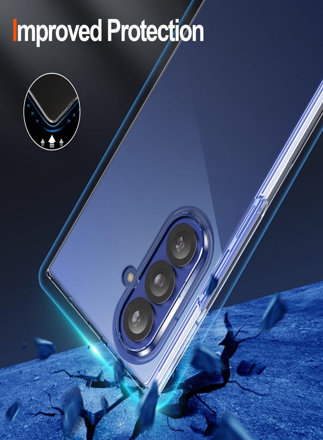 Foluu Clear Case for Samsung Galaxy Z Fold7 with Front Built-in Screen Protector - Scratch Resistant Hard PC Back Bumper Protective Shockproof Cover for Samsung Galaxy Z Fold 7 5G 2025 - Image 4