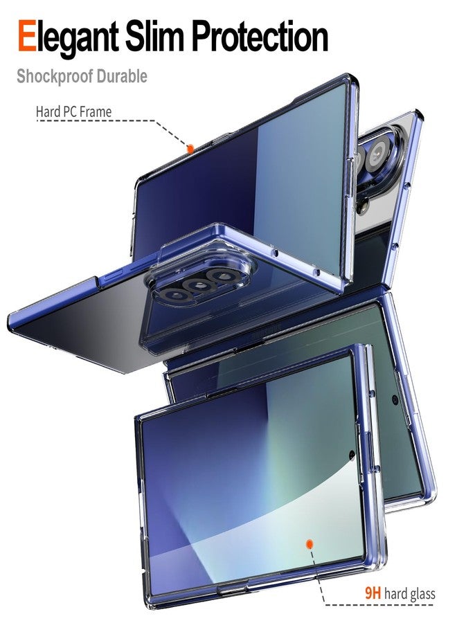 Foluu Clear Case for Samsung Galaxy Z Fold7 with Front Built-in Screen Protector - Scratch Resistant Hard PC Back Bumper Protective Shockproof Cover for Samsung Galaxy Z Fold 7 5G 2025 - Image 3