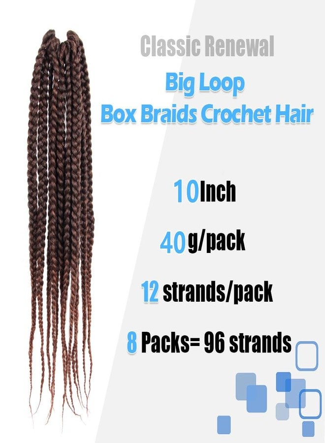 BOHOBABE Box Braids Crochet Hair 10 Inch 8 Packs Prelooped, Short Ombre Crochet Box Braiding Hair (T30) - Image 2