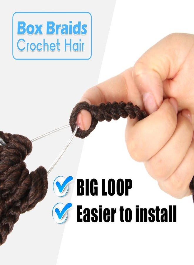 BOHOBABE Box Braids Crochet Hair 10 Inch 8 Packs Prelooped, Short Ombre Crochet Box Braiding Hair (T30) - Image 3
