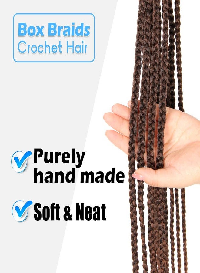 BOHOBABE Box Braids Crochet Hair 10 Inch 8 Packs Prelooped, Short Ombre Crochet Box Braiding Hair (T30) - Image 4