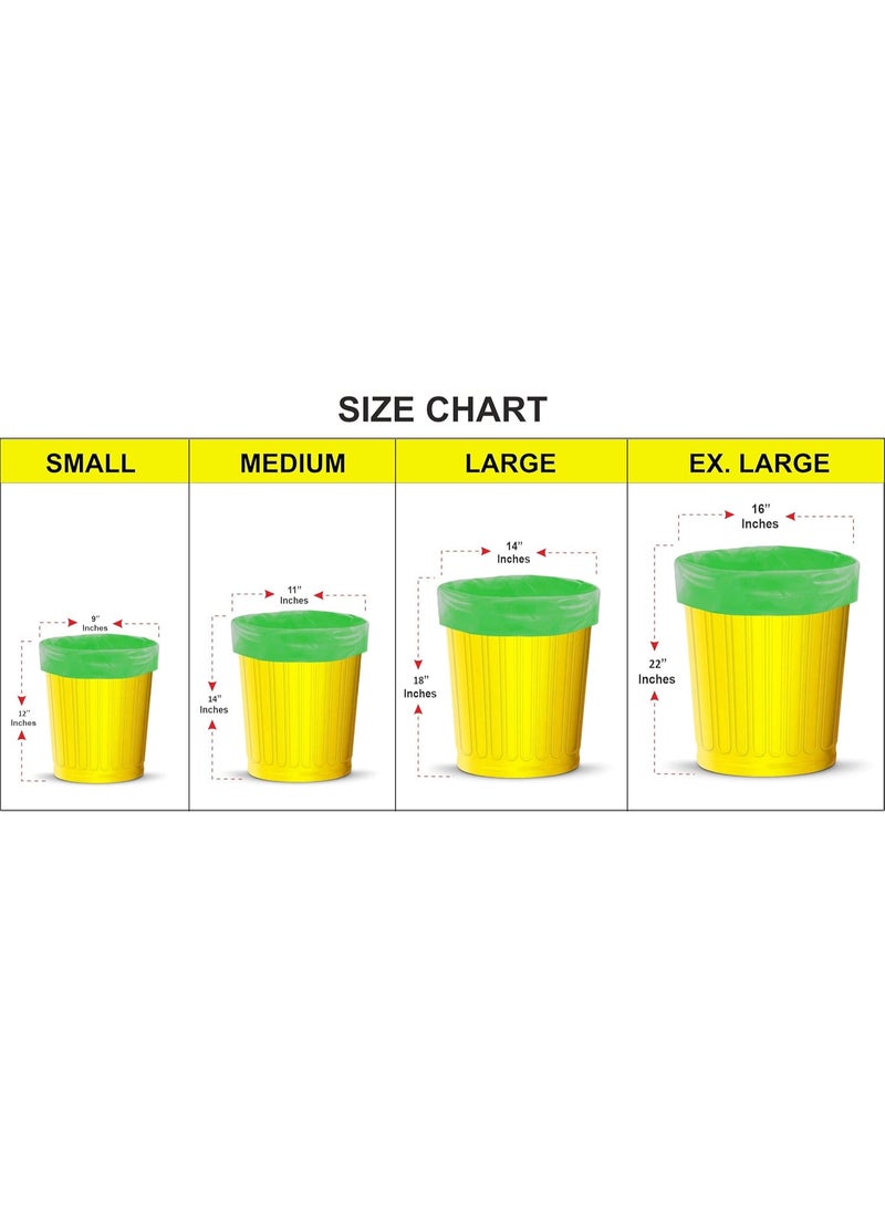 shalimar Shalimar Medium Garbage Bag – 120 Bags (4 Rolls) –  48 x 53 cm – Fits 10 to 15 Gallon Bins – Lavender Fragrance – Leak-Proof Dustbin/Trash Bags – Green  - Image 5