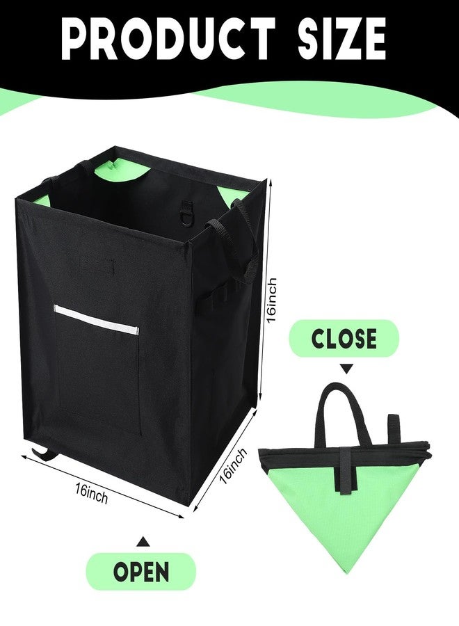 Arrowbash Throw Line Cube Bag - Easy Folding Arborist Throw Line Storage Portable Climbing Rope Organizer Box for Tree Work Outdoor Rope Accessories, Black - Image 2