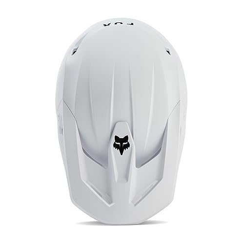 Fox Racing Unisex V1 Motocross Dirt Bike Helmet, Matte White, X-Small - Image 4