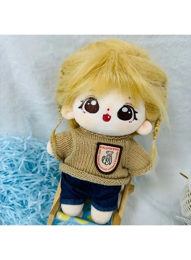 3pcs Sweater And 2 Pants Set For 7.87 Inch Cute Doll Plush - Image 1