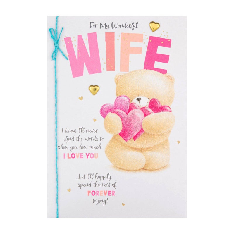 Hallmark Forever Friends For My Wonderful Wife Happy Birthday Greeting Card (15.9 x 22.8 cm) - Image 2