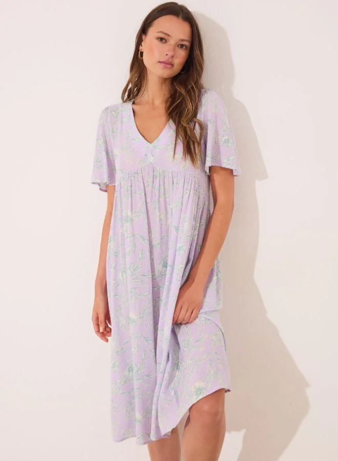 ومن سيكريت فستان ميدي بطبعة فيسكوز