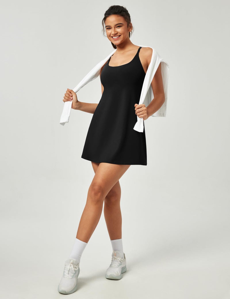 IUGA Athletic Dress for Women Tennis Dress with Built-in Shorts and Bra, Workout Golf Summer Dresses with Pockets - Image 2