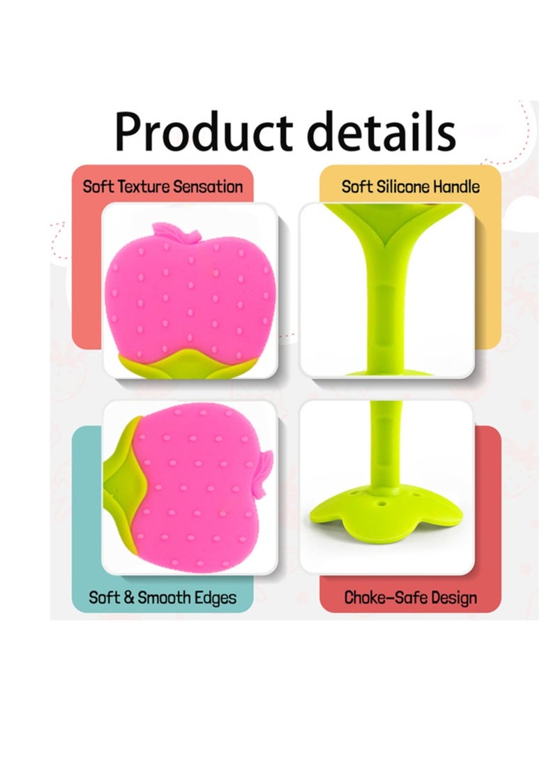 SUNSAR 5Pack Silicone Baby Teether Toys, Chew Straws Toy, Teething Gel,Easy to Clean - Image 3