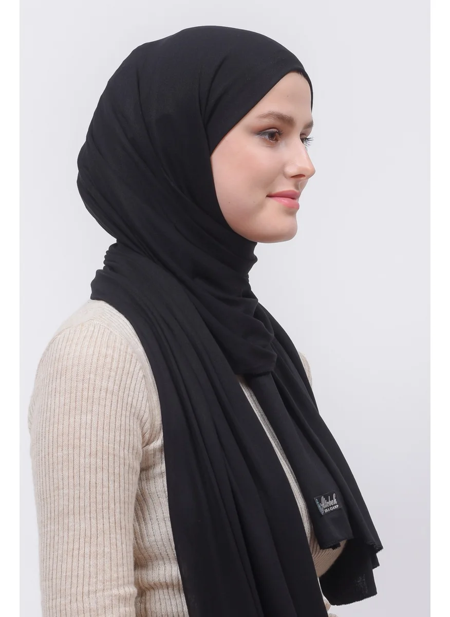 Altobeh Hijab Combed Cotton Shawl Plain-Black