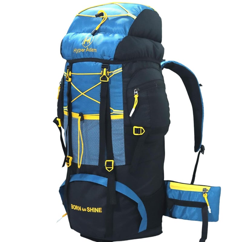 Hyper Adam حقائب الظهر | حقيبة سفر بسعة 75 لتر للرجال | حقيبة سياحية للسفر | حقيبة ظهر للتنزه والتخييم في الجبال | غطاء مطري - Image 5