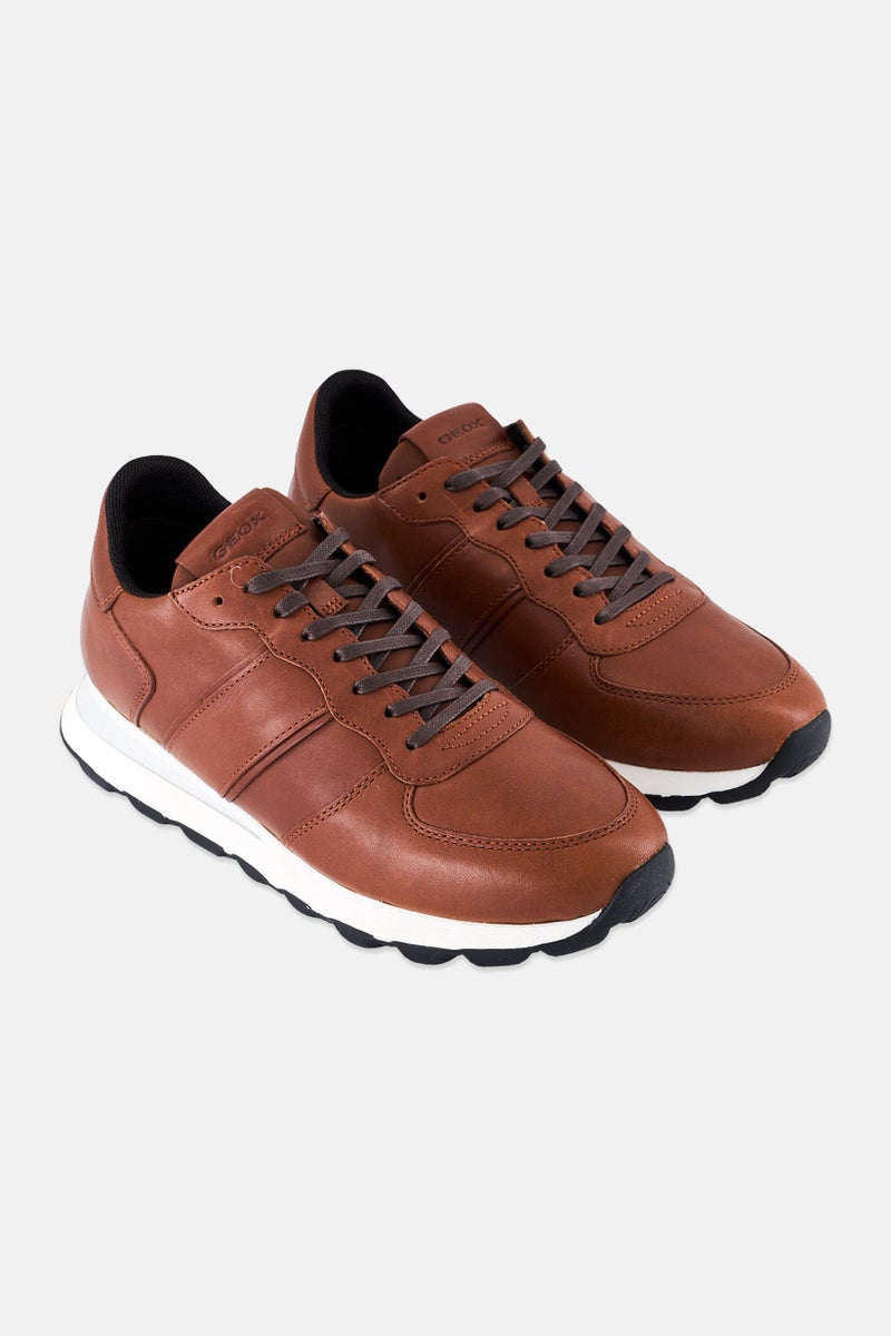 GEOX Men U Spherica Vseries B Lace Up Sneakers, Brown  - Image 1