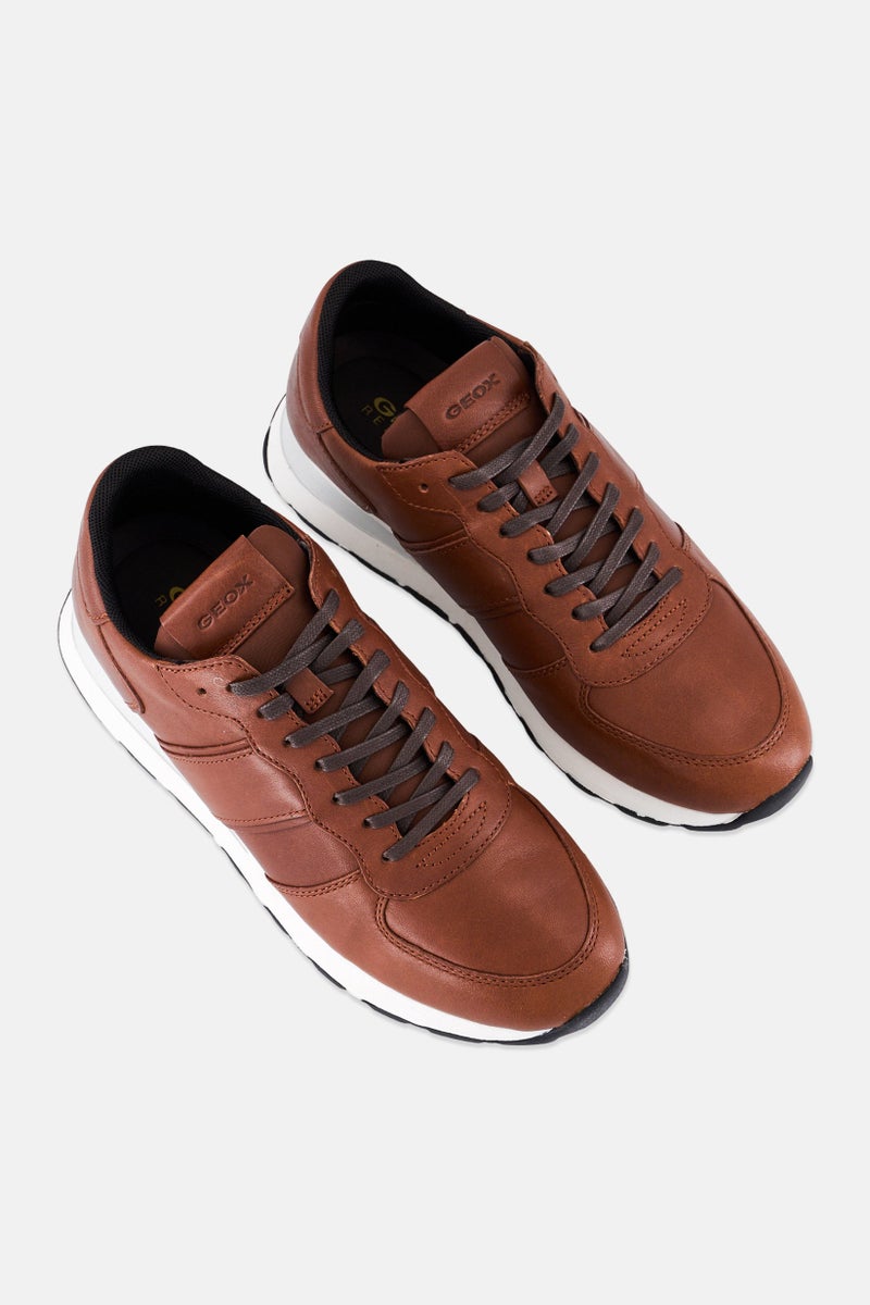 GEOX Men U Spherica Vseries B Lace Up Sneakers, Brown  - Image 4