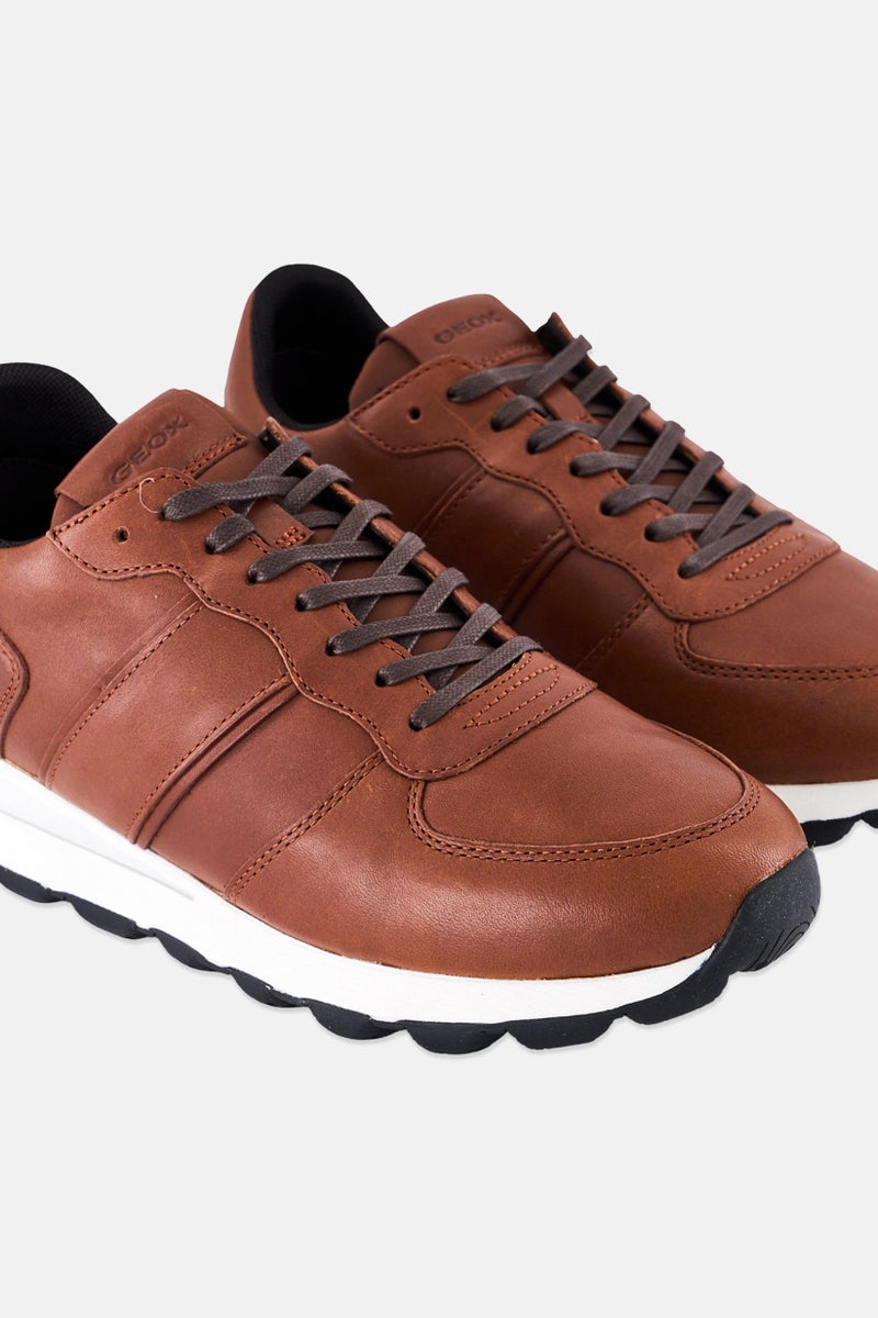 GEOX Men U Spherica Vseries B Lace Up Sneakers, Brown  - Image 3