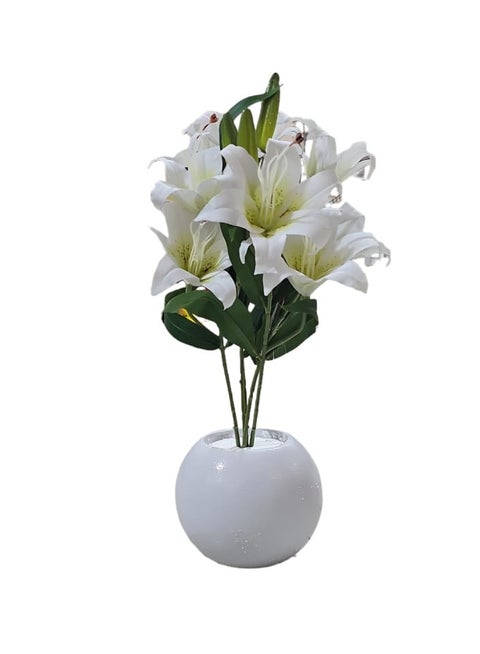 Artificial tree planted in a green pot, 40 cm