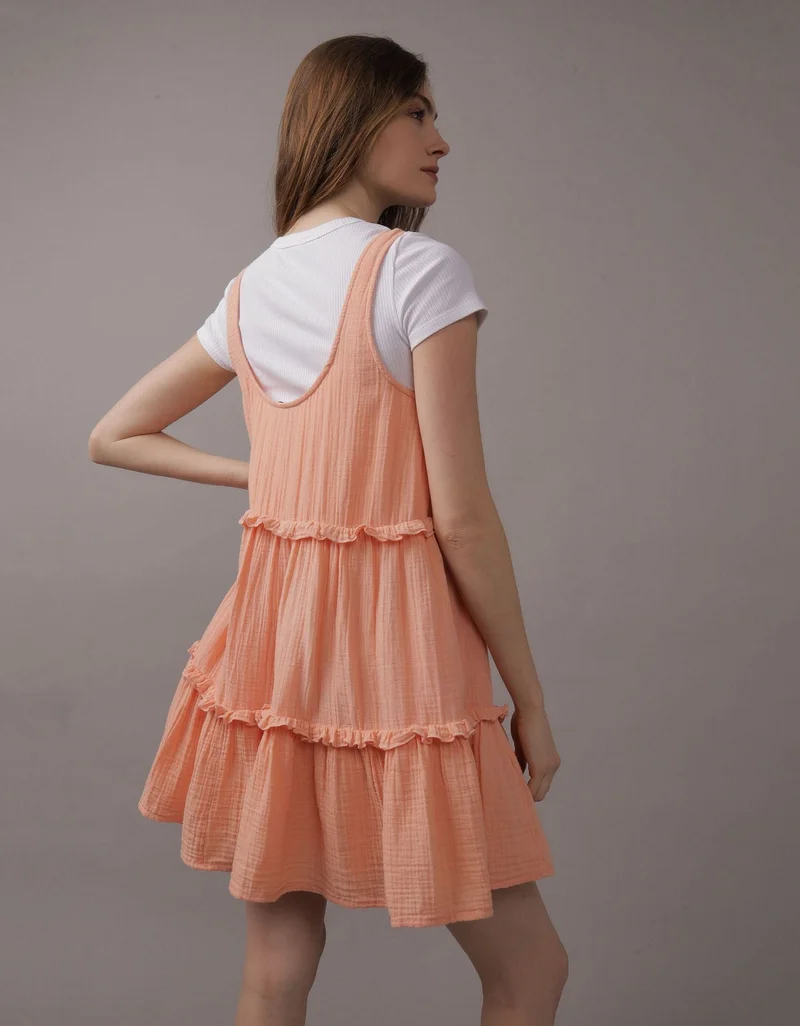 امريكان ايجل فستان ميني بيبي دول مزين بطبقات مكشكشة