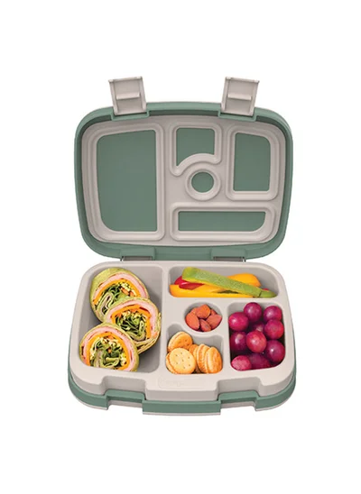 Bentgo Kids Prints Leak Proof, 5 - Compartment Bento - Style Kids Lunch Boxideal Portion Sizes For Ages 3 To 7 Bpa - Free, Dishwasher Safe , Food - Safe Materials (Dino Fossils)