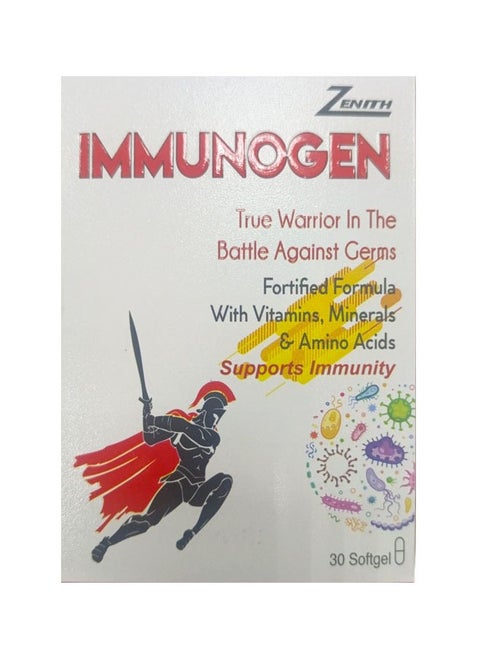 Immunogen – 30 Softgels | Comprehensive Immune Support with Vitamins, Minerals, and Antioxidants