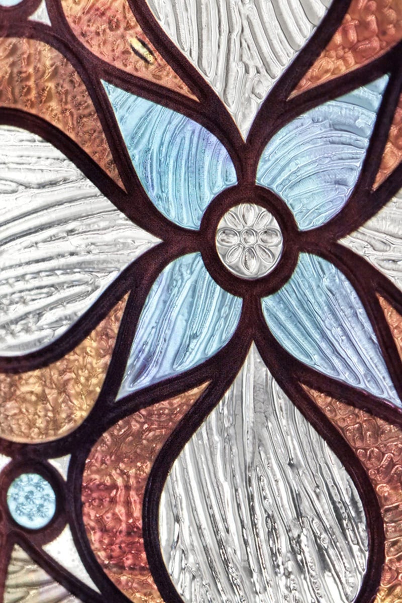 Artscape Venice Amber Accent | Window Privacy Film Stained Glass Pattern | Non-Adhesive & UV Protection | Easy to Apply & Removable | 12 x 12 inches | Made in USA - Image 4