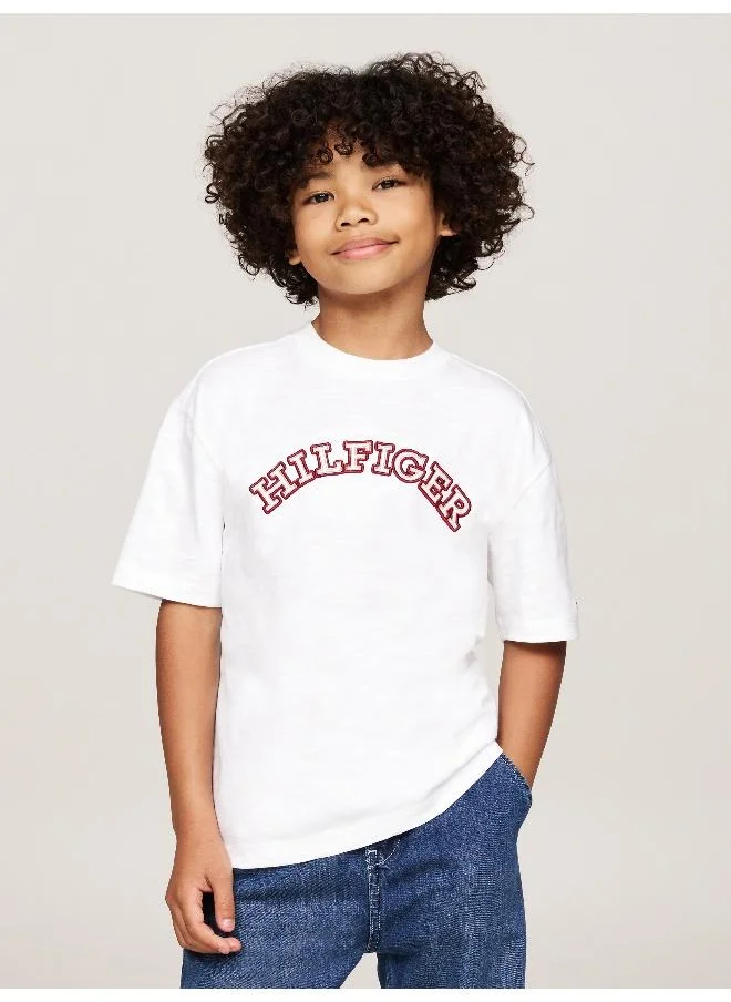 تومي هيلفيغر Kids Logo Crew Neck T-Shirt