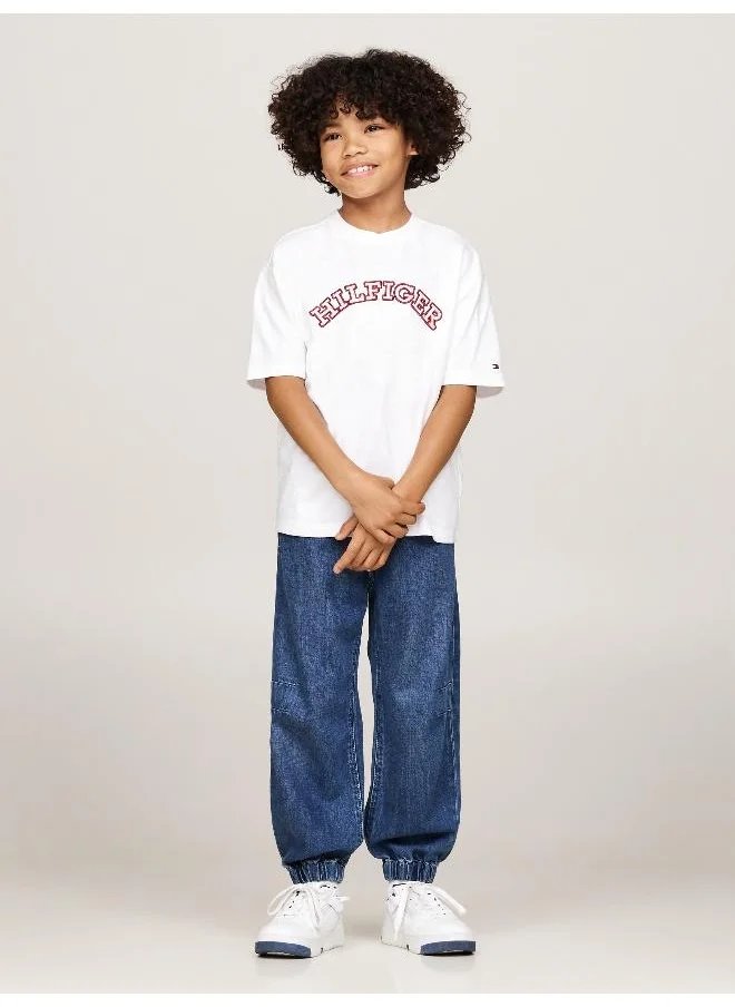 تومي هيلفيغر Kids Logo Crew Neck T-Shirt