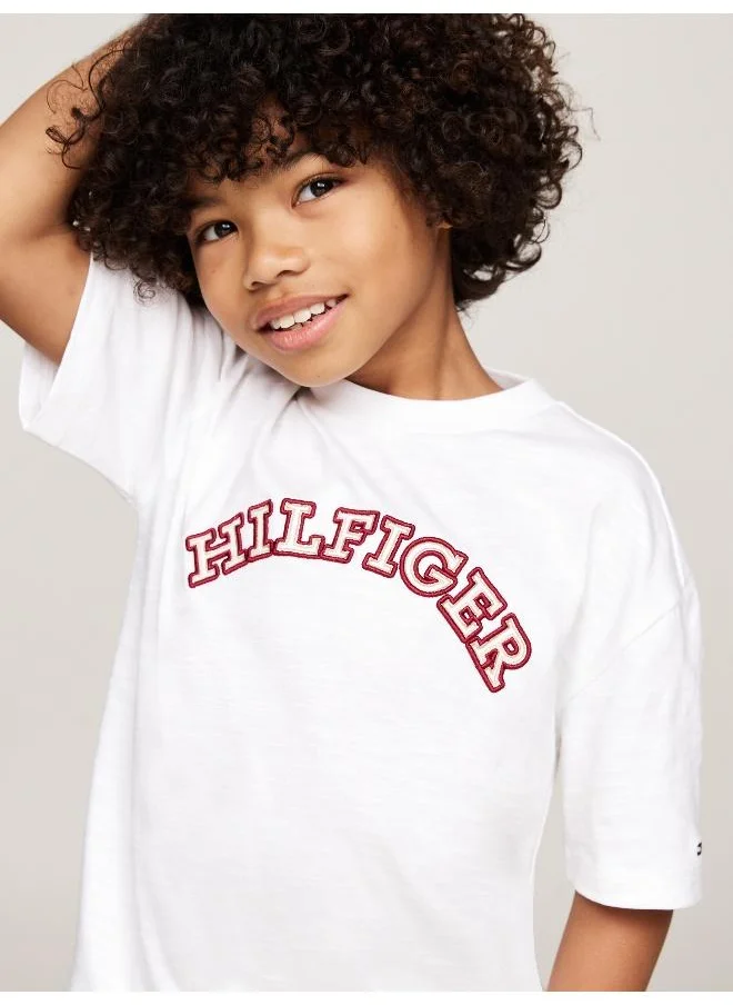تومي هيلفيغر Kids Logo Crew Neck T-Shirt