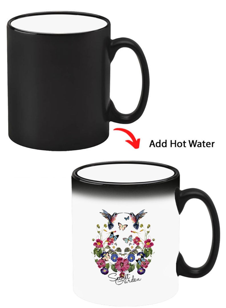 Theodor Color Changing Heat Sensitive Ceramic Mug, Image Revealed When HOT Liquid is Added! Secret Garden - Image 1
