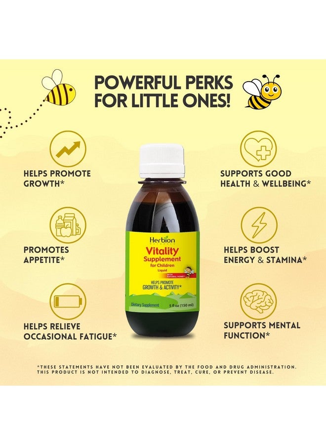 HERBION Naturals Vitality Supplement for Children, Promotes Growth and Appetite, Relieves Fatigue, Improves Mental & Physical Performance, for Kids 1 Year & Above, 5 Fl Oz (Pack of 1) - Image 4