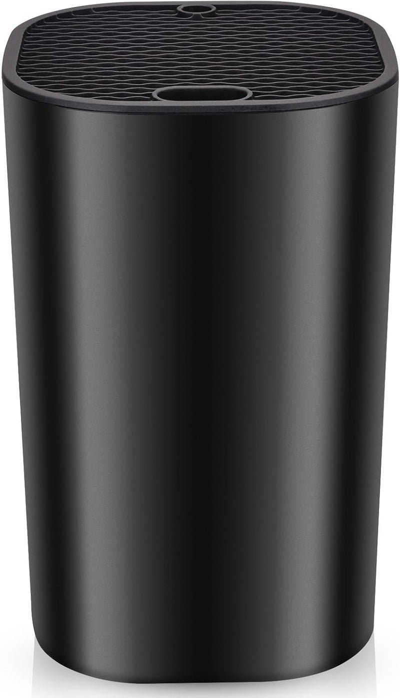 WELLSTAR Universal Knife Block for Kitchen, Knife Holder without Knives, Safe Space Saver Large Volume Stable Knife Storage with Scissors and Sharpening Rod Slot, Detachable for Easy Cleaning - Black - Image 1